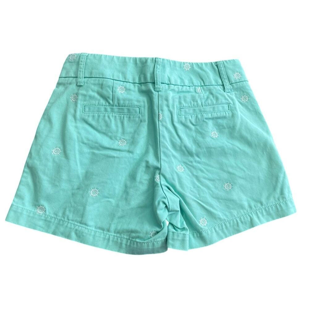 JCREW CHINO SHORTS BROKEN IN COTTON SZ 0 MINT GREEN HELM FLAT FRONT SAILOR CHIC - Picture 6 of 13